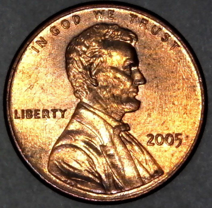 2005-P-Lincoln-Memorial-Cent-With-Nice-Column-Bar-DDR-Right-Side